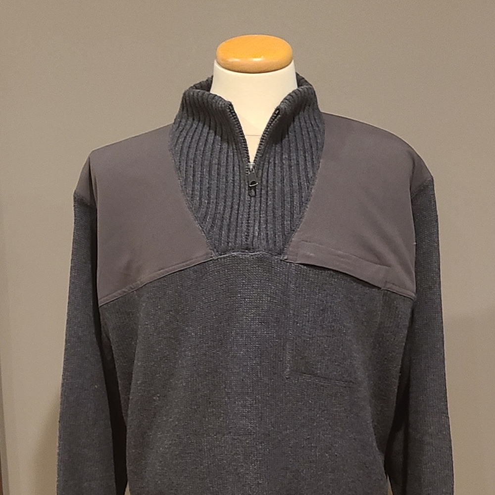 Duluth Trading Co. Grey Military Style Sweater XXL